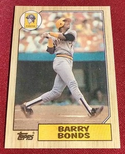 lot 41 image: 1987 Topps Barry Bonds Rookie Card