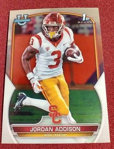 lot 45 image: 2022 Jordan Addison 1st Bowman Card
