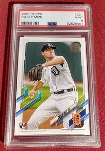 lot 49 image: 2021 Topps Casey Mize Rookie Card - PSA 9