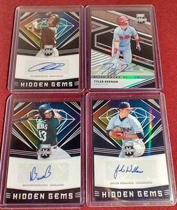 lot 51 image: (4) Autographed Baseball Prospect Cards