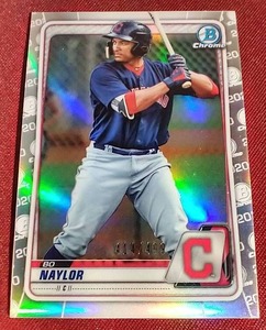 lot 63 image: 2020 Bowman Chrome Bo Naylor Prospect Refractor Card - #d499