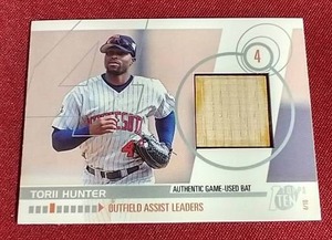 lot 65 image: Torii Hunter Game-Used Bat Card