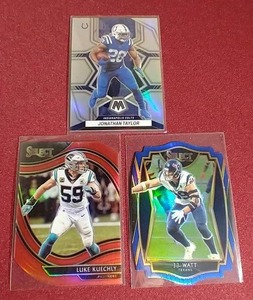 lot 66 image: (3) Nice Parallel NFL Insert Cards