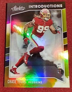 lot 68 image: 2020 Absolute Chase Young Rookie Card - #d10