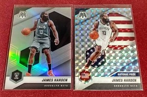 lot 74 image: (2) Mosaic James Harden Cards - Nice Parallels