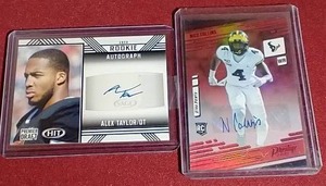 lot 77 image: (2) Autographed NFL Rookie Cards