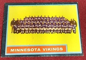lot 80 image: 1962 Topps Minnesota Vikings Team Card