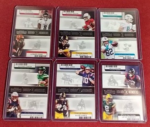 lot 87 image: (6) 2021 Contenders Round Numbers Dual Rookie Cards - Nice Names