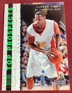lot 101 image: 2003 Upper Deck Top Prospects LeBron James Rookie Card