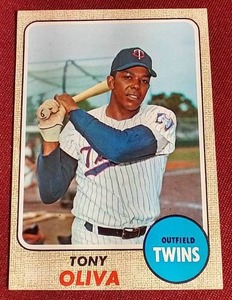 lot 106 image: 1968 Topps Tony Oliva Card