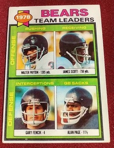 lot 109 image: 1979 Topps Leaders Card - Payton & Page