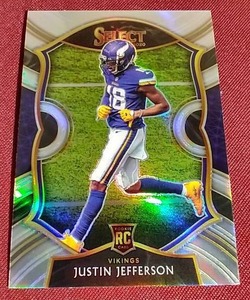 lot 110 image: 2020 Select Justin Jefferson Prizm Rookie Card