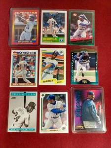 lot 113 image: (9) Ken Griffey Jr. Cards