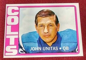 lot 115 image: 1972 Topps John Unitas Card
