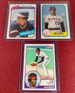 lot 121 image: (3) Rod Carew Cards