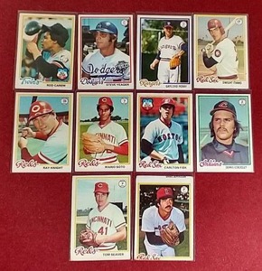lot 133 image: (10) 1978 Topps Baseball Cards - Lots of HOFers