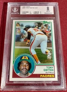 lot 138 image: 1983 Topps Tony Gwynn Rookie Card - BGS 8
