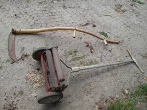 Vintage Craftsman manual reel-mower...