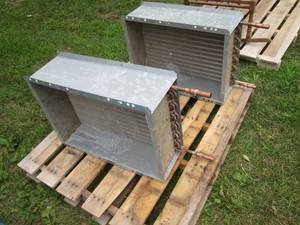 Set of 2 metal radiator with copper...