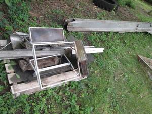 Pile of aluminum scrap metal includ...