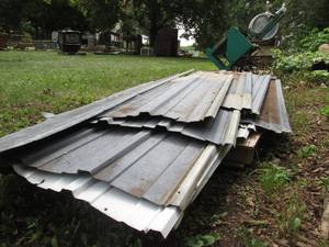 Pallet with misc pieces of sheet me...