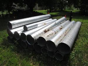 Large lot of 10ft spiral metal duct...