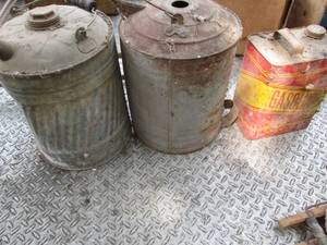 Trio of assorted Vintage Metal gas ...