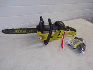 Ryobi 14 Electric Cordless 40v Chain Saw with Charger