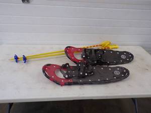 Pair of Snow Shoes with Poles