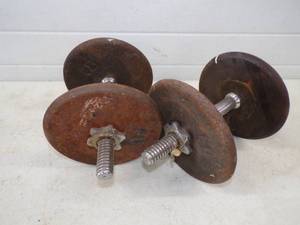 4 10# Weights and 2 Curling bars