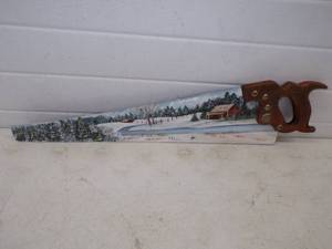 Painted Vintage Hand Saw