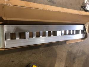 lot 10 image: VEVOR Aluminum Trailer Ramps 84 in. x 14 in. 6000 lbs. Loading Car Ramps for Tractors Truck Snow Blowers ATVs UTV (2-Pieces) customer return see pictures