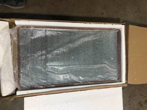 lot 16 image: Kate and Laurel McLean 20.00 in. W x 36.00 in. H Walnut Brown Rectangle Mid-Century Framed Decorative Wall Mirror customer return see pictures