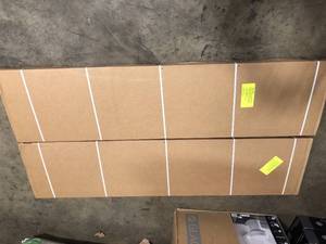 lot 26 image: Lot of 2 Easy Track 2.1-ft to 2.1-ft W x 7-ft H Truffle Wood Closet System customer return review pictures