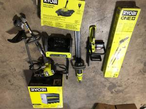 lot 39 image: Lot of assorted Ryobi Outdoor Tools various models and conditions customer returns see pictures