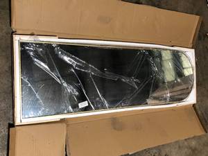 lot 42 image: XRAMFY 18 in. W x 58 in. H Arched Gold Full Length Standing Floor Mirror customer return see pictures