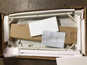 lot 43 image: Carolina Cottage Cafe Antique White PubBar Table customer return review pictures