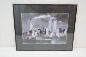 lot 2 image: Twin Towers print