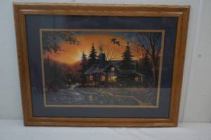 lot 7 image: Gene Stocks cabin print