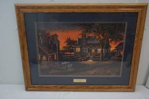 lot 8 image: Gene Stocks cabin print
