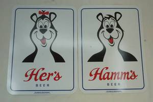 lot 49 image: Hamms beer signs
