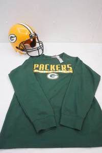 lot 88 image: Packers XL jersey and helmet