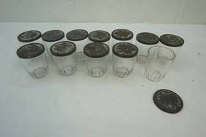 lot 210 image: Old Style Jelly Jars
