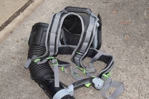 lot 4 image: EGO Battery Operated Cordless Back Strap Leaf Blower, No Batteries