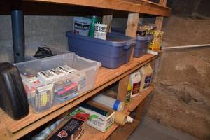 lot 78 image: Home Repair Shelf - DOES NOT INCLUDE SHELF JUST CONTENTS - See Pictures
