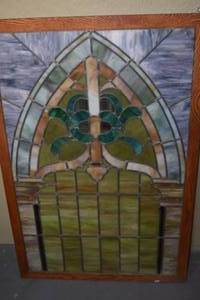lot 119 image: Stained Glass (Real) Wall Art - See Pictures