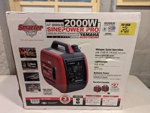 lot 113 image: NEW - Smartertools 2000W Sinepower Pro Generator