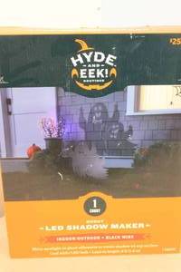 lot 1 image: Hyde and Eek Halloween LED Cool White Ghost Shadow Maker Special Effects Light IndoorOutdoor