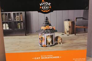 lot 19 image: Halloween Witch House Cat Scratcher - Hyde & EEK Boutique