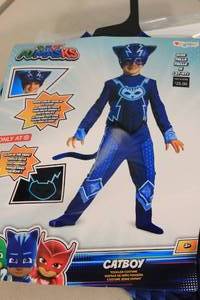 lot 118 image: Toddler PJ Masks Catboy Classic Halloween Costume Jumpsuit with Headpiece 3-4T